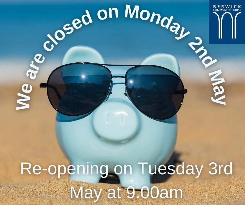 We are closed for the Bank Holiday.