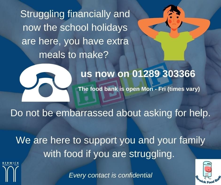 We are here to help you. #berwickfoodbank #community #supportforall